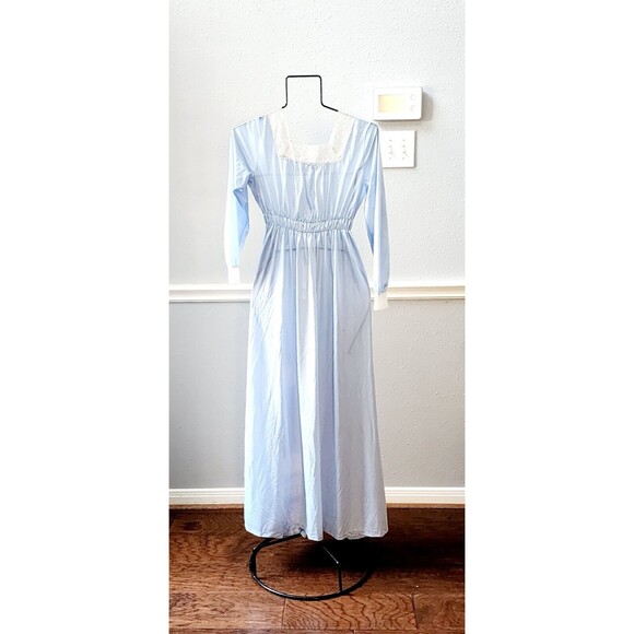 Vintage Soft Antron Nylon Miss Elaine Blue Robe Peignoir Women's M - Picture 4 of 6